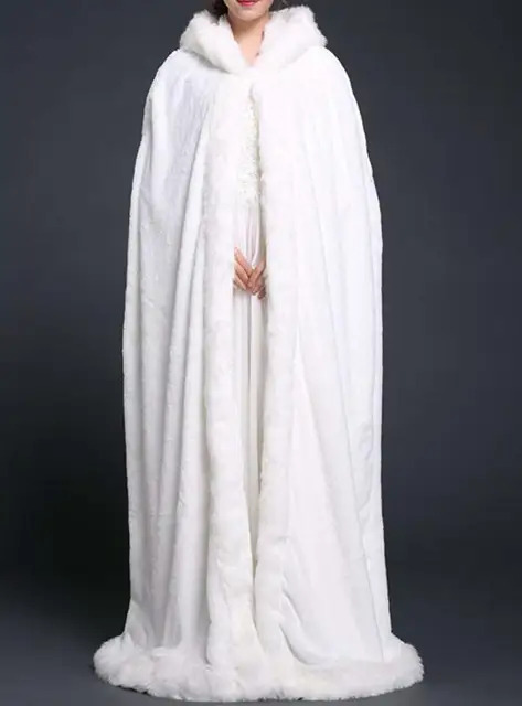 Price Winter 2018 Warm Cloak Jacket Bride Wedding Cloak Wedding Dress Attachment Dance Show Long Coat Overcoat Factory Direct Selling