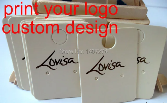 2000pcs Custom Printed Jewelry Tags Customized Earring 2000pcs Custom Printed Jewelry Tags Customized Earring Cards Display Tag Label With Logo