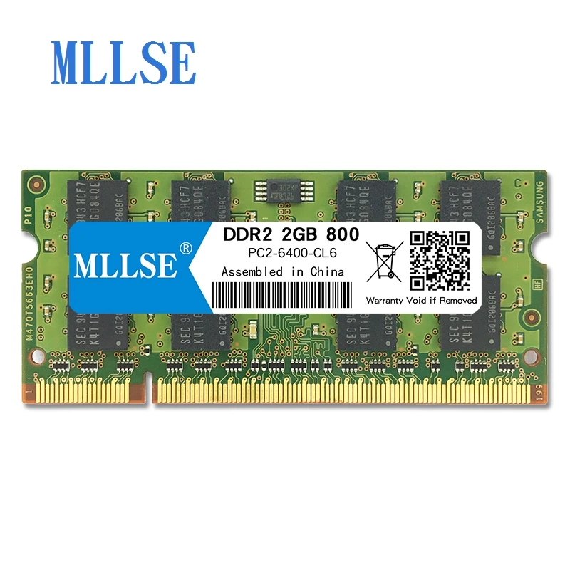 Mllse оперативная память so-dimm для ноутбука Оперативная память DDR2 2 ГБ 800 МГц 1,8 V память для Тетрадь PC2-6400S 200pin non-ecc(без коррекции ошибок) Тетрадь оперативная память