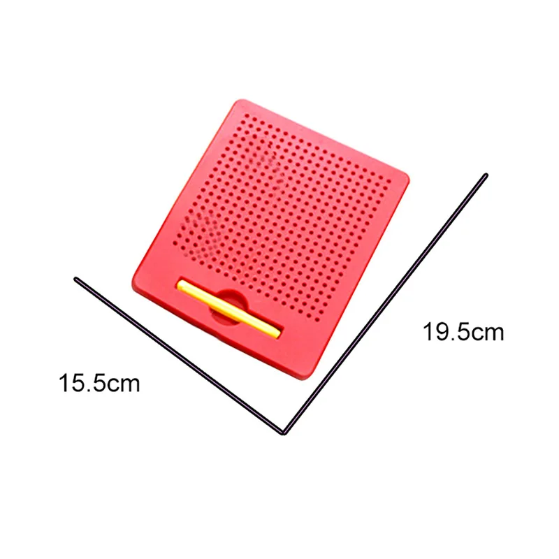 Магнитный планшет, доска для рисования, игрушка, портативный магнитный шар, эскиз, планшет, доска для рисования+ магнитный стилус, Развивающие детские игрушки - Цвет: Red 21X17