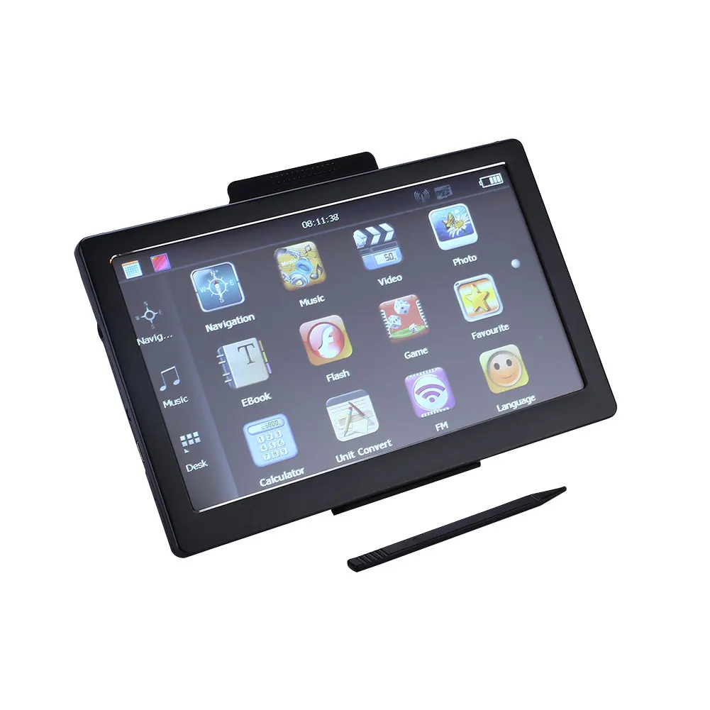 

7 Inch Car GPS Navigation 8GB With European Map Black Exact Touch Screen Charger