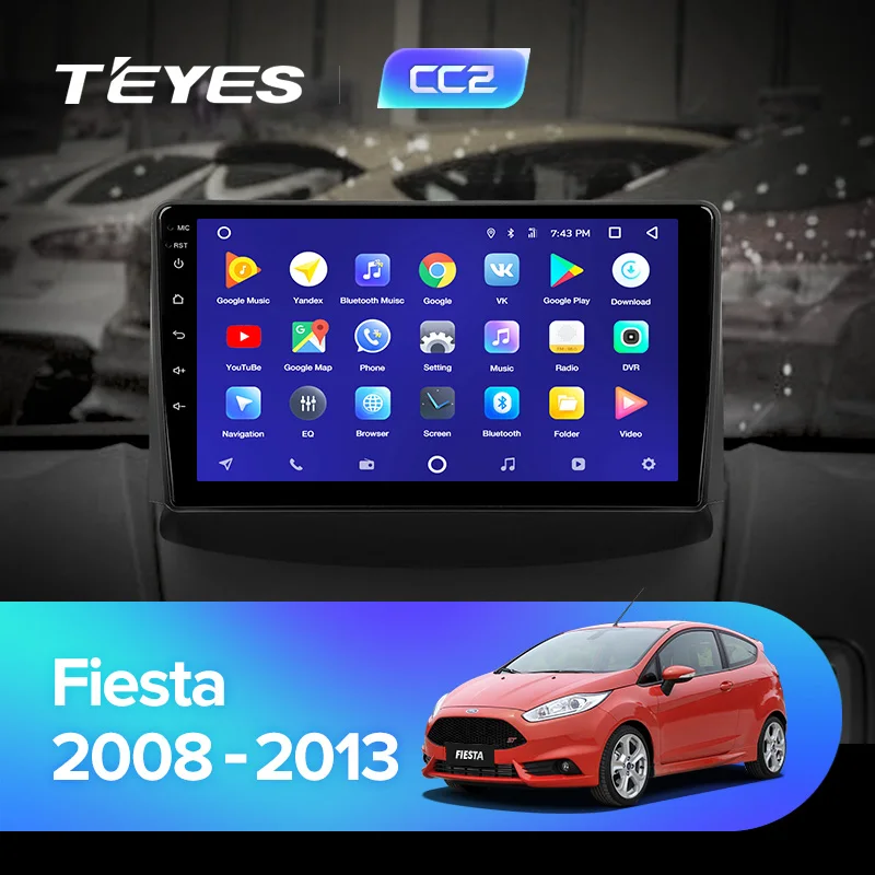 Flash Deal TEYES CC2 For Ford Fiesta 6 Mk 6 2008-2013 Car Radio Multimedia Video Player Navigation GPS Android 8.1 No 2din 2 din dvd 2