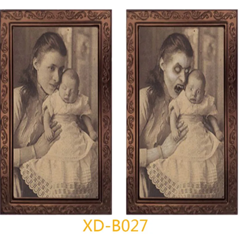 Хэллоуин бар дом с привидениями 3D Изменение лица художественная фоторамка реквизит для украшения сцены