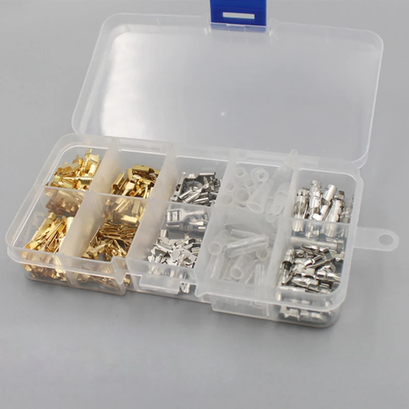 

150pcs 6.3MM 2.8MM 4.8MM 4.0MM Male Female Car Spade Connector Splice Crimp Wire Terminals for Motorcycle Bike Car