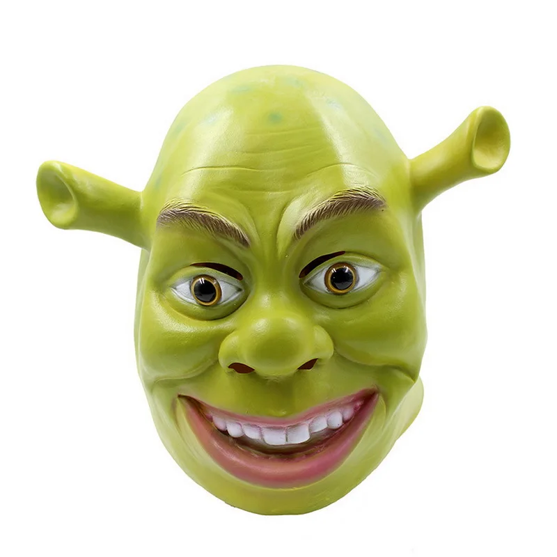 Животные Зеленый Шрек экологически чистые латексные маски фильм смешная шутка Косплей Опора взрослый костюм Вечерние Маски для Хэллоуина