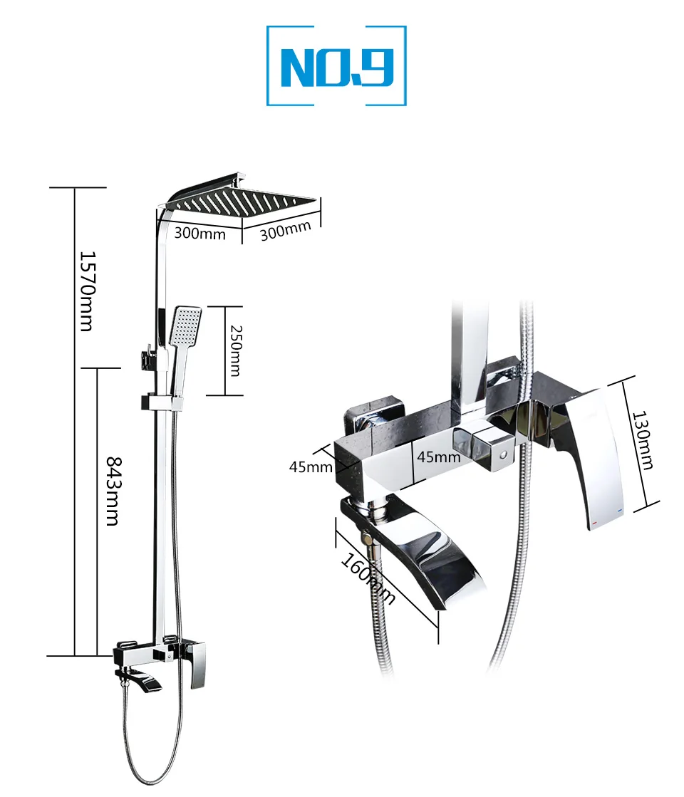 GAPPO Смесители для ванны дождевой Душ Набор хромированная Ванна Смесители для ванной кран смеситель для ванной Душевой набор