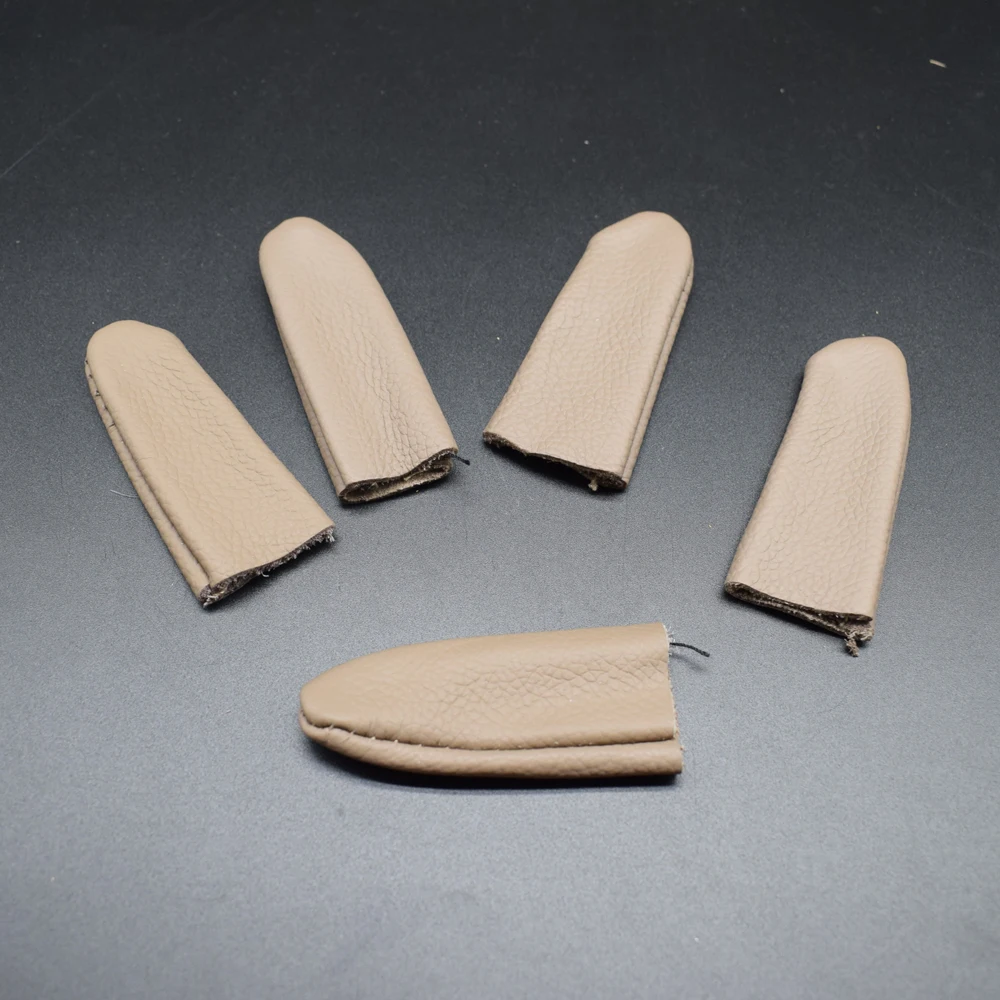 5PCS Leather Finger Cots Jewelry Welding Tool Accessories Anti scalded
