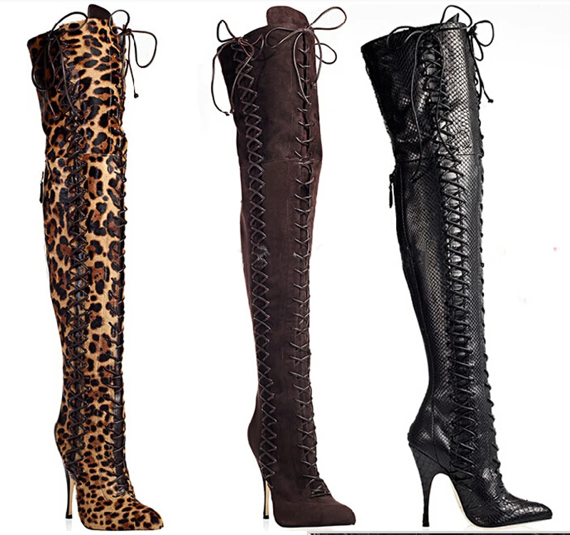 gladiator thigh high boots
