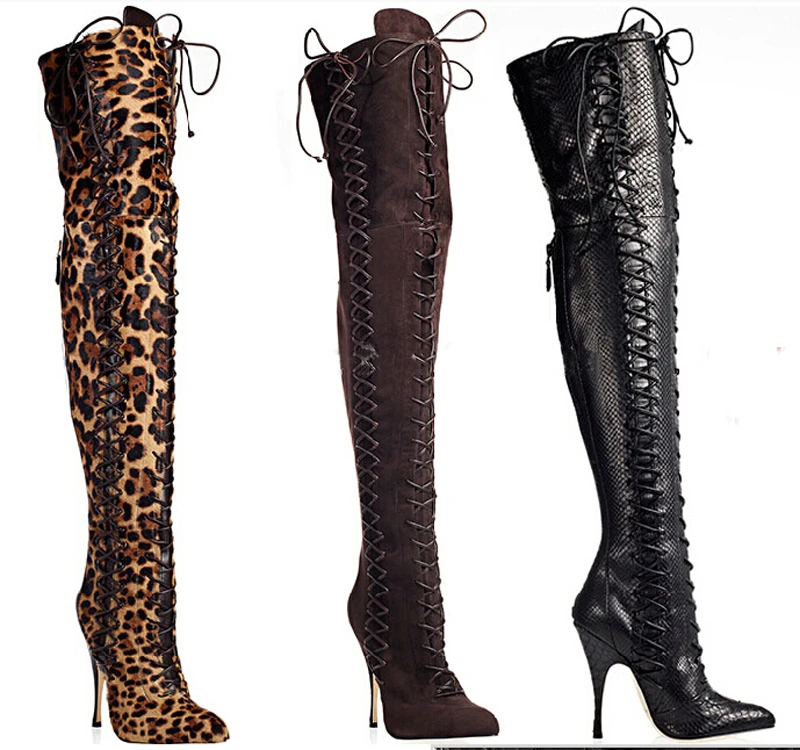 long leopard boots