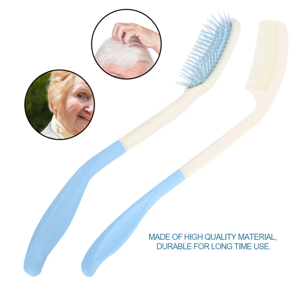 2019 brand new Plastic long handle hair brush anti slip handle comb