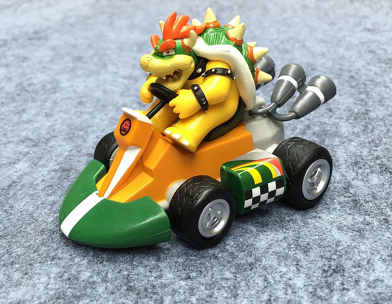 New 6pcs Super Mario Kart Pull Back Car Luigi Bowser Koopa Donkey Kong Princess