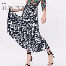 Горошек печати для женщин юбка Весна Винтаж работы женские офисные юбки для женские юбки
