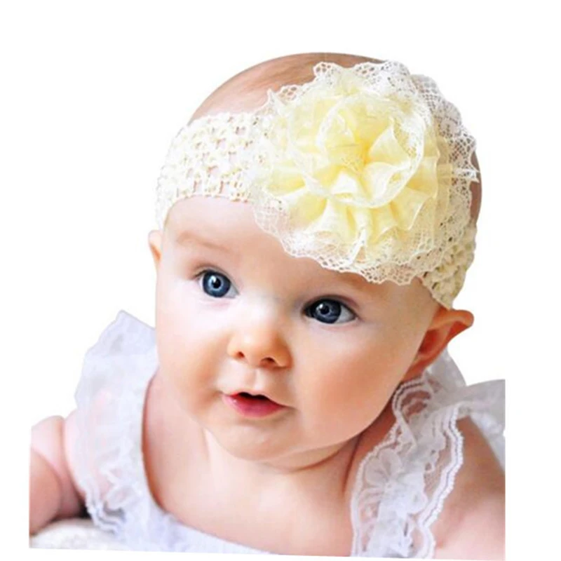 5pcs/packs Children Headwear Head Wraps Hair Accessories Chiffon Flower