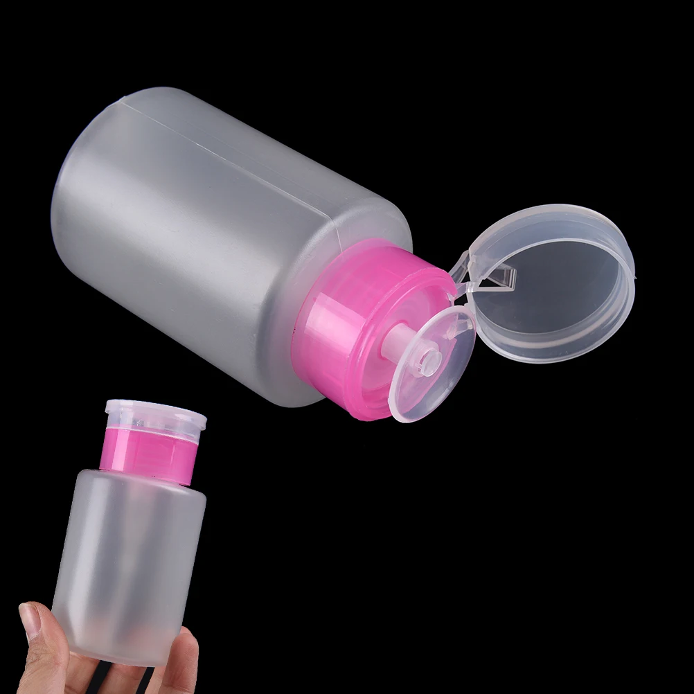 Botella vacía transparente para uñas, contenedor dispensador de bomba, limpiador, removedor de esmalte, líquido para manicura artística, 150ml