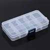 Caja de almacenamiento de plástico transparente ajustable de 10 rejillas para caja de herramientas de joyería de componentes pequeños ► Foto 1/3