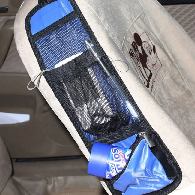 Органайзер для автомобильных сидений, сумки для хранения телефона, журнал, контейнер для напитков, авто стиль, аксессуары для путешествий - Название цвета: Blue