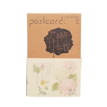 

30pcs/pack Herbal Retro-plant Flowers Postcard Kawaii Greeting Card Wish Card Supply For School Office Gifts for kids