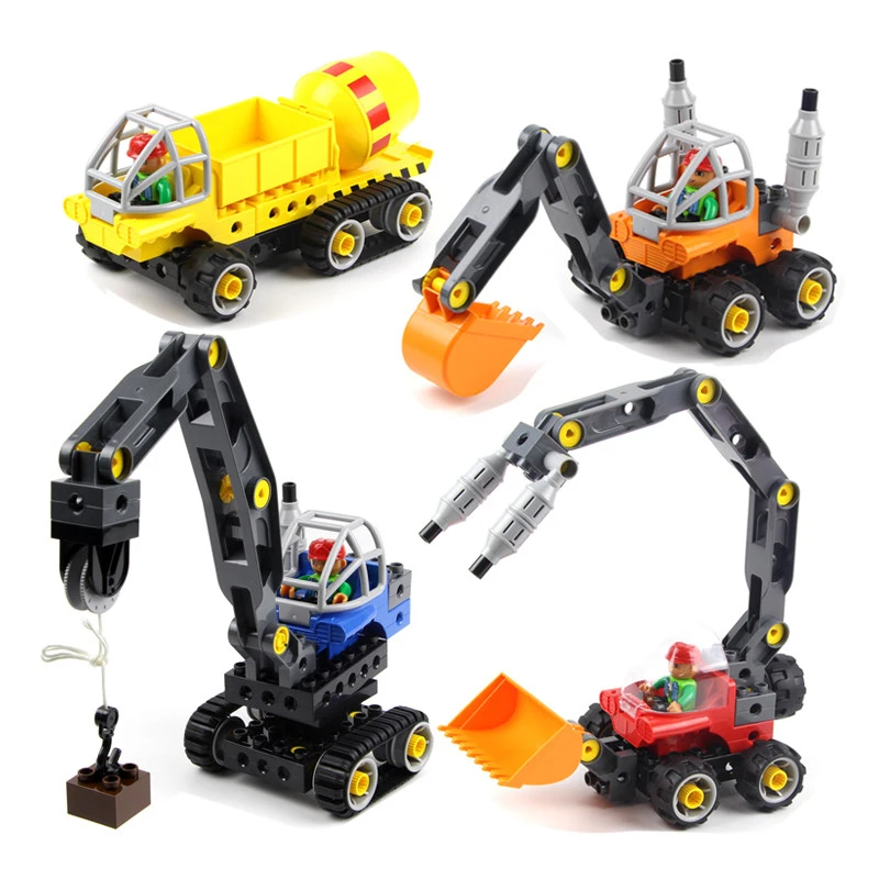 

Kennie Toys for Children Model Building Kits Blocks Toy Learning Education Machines Loader Car Toy Blocks Compatible With Duplo