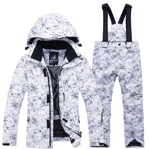 Лыжные костюмы для мальчиков Сноубординг наборы куртка и брюки дети теплый ветрозащитный водонепроницаемый для снега уличная зимняя одежда - Цвет: Sets 7