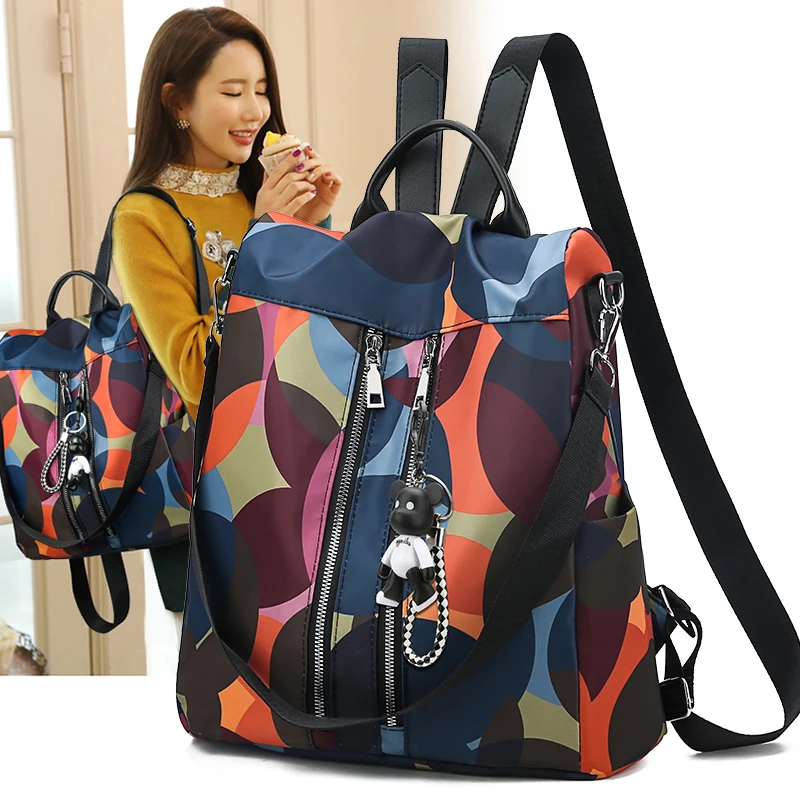 New Colorful Anti Theft Women Backpack Durable Waterproof Oxford Backpack School Girls Lovely Schoolbag Backpack Mochila