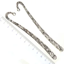 Металлические закладки, канцелярские товары, цветок, сделай сам, хрустальные амулеты, серебро, большой крув, для офиса, школы, поставщиков, модные ювелирные изделия, 123 мм, 5 шт