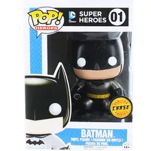 Эксклюзивный Funko pop официальный DC Comics: Герои Бэтмен Чейз металлический вариант#01 Виниловая фигурка Коллекционная модель игрушки