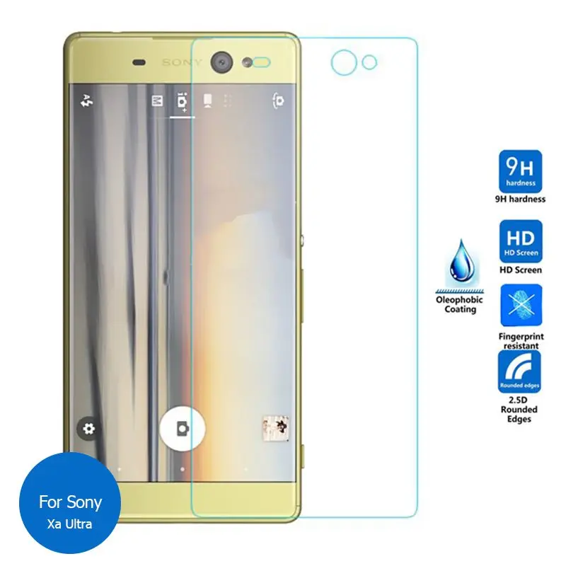 

Tempered Glass Screen Protector Film for Sony Xperia Xa Ultra F3211 F3212 F3213 F3215 6.0" Real 9H 2.5D 0.26mm Guard Protection