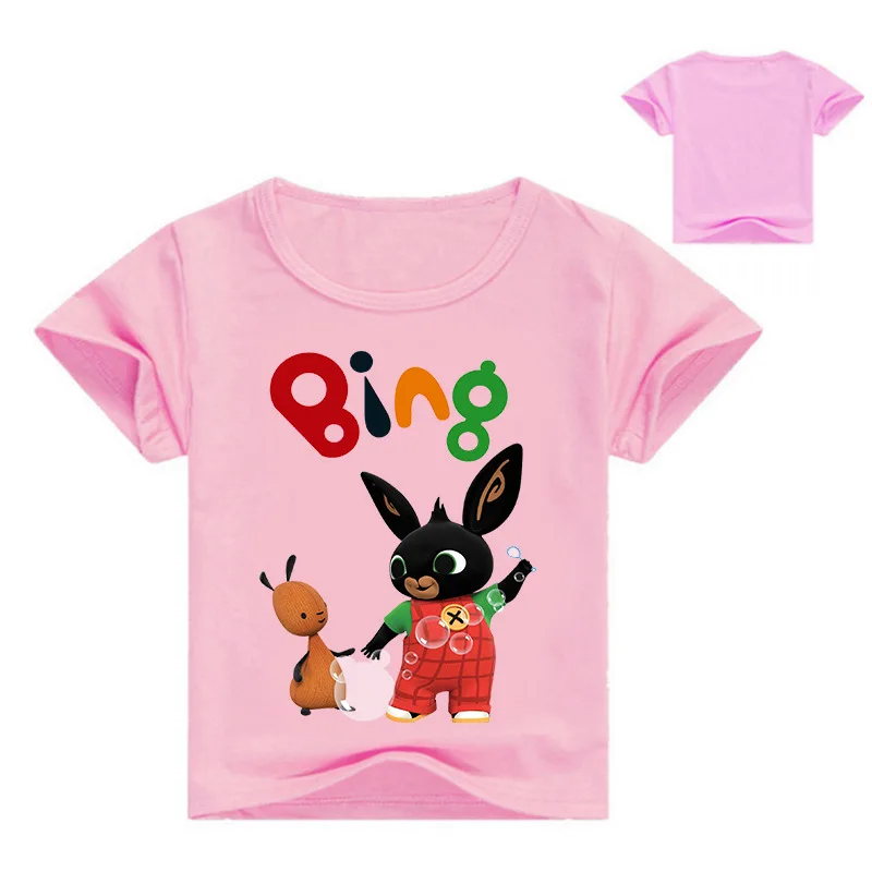 

Summer New Cartoon Bing Bung T Shirt Girls Tops Children t shirts Boys tshirts Unisex Bing Rabbit Tees Baby Summer Clothes Tops