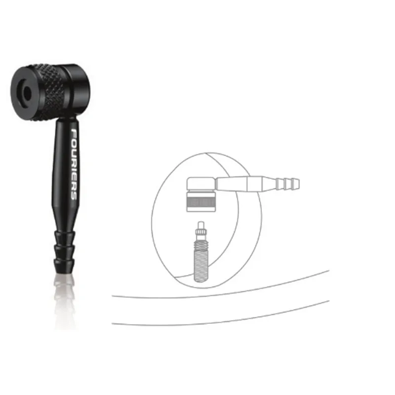 1PC Bicycle Pump Nozzle Hose Adapter black Schrader Valve Pump Accessories fh