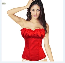 Hot Sale Sleepwear Sexy Women Corset Lace Tops Bustier Satin Embroidered shaper cinche Corsets Overbust corselet