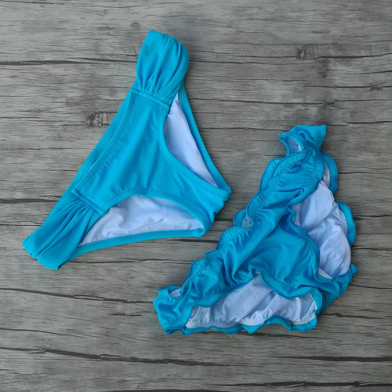 Women Blue Bikini Bottoms  Summer Sexy Secret Cheeky  Swimwear Biquini Bikinis Brazilian bathing suit bottoms Thong Trunks