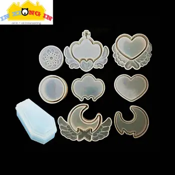 

Handmade Resin Jewelry Storage Box Silicone Mold DIY Epoxy Resin Craft Heart Shape Gift Case Holloween 3D Coffin Molds