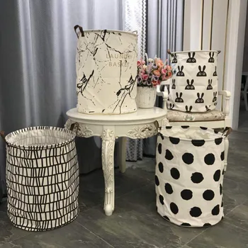 

Foldable Laundry Storage Basket Dirty Clothes Storage Bag Laundry Basket Kids Toys Organizer Sundries Storage Barrel Large 40X50