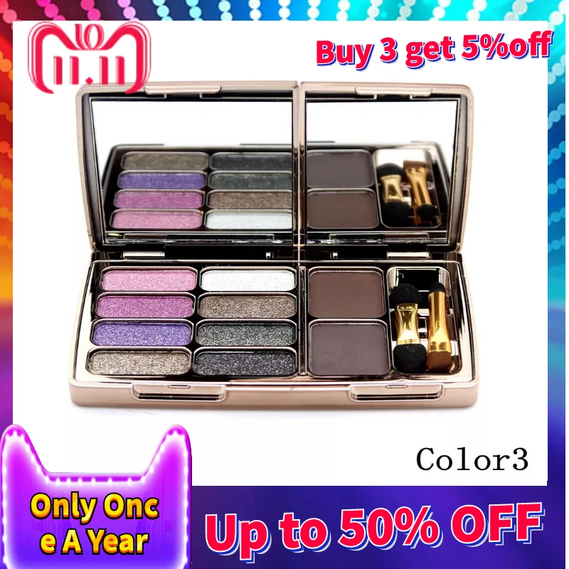 

Perfect 8 colors Diamond Bright Colorful Makeup Eye Shadow Super Make Up Set Flash Glitter Eyeshadow Palette With Brush&Mirror