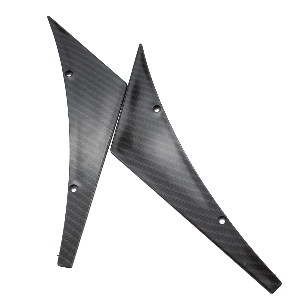 Car Bumper Spoiler Universal 4pcs/set Canards Front Bumper Stickers Lip Splitter Diffuser Fins Body Side Spoiler Wing Tuning Valence Chin Trim