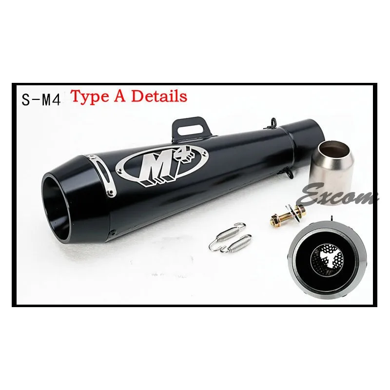 Universal ID 51mm M4 echappement moto escape silenciador R1 Z800 Z750 R6 bn300 bj600 bn600 cb1300 ponteiras de escape