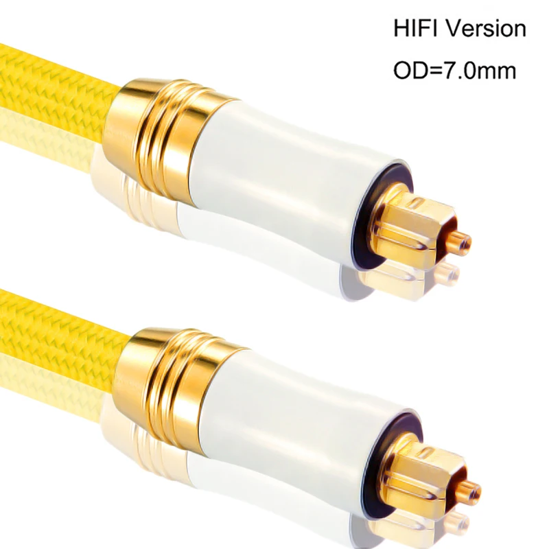 

Free shipping 1m HQ Optical Toslink Cable TosLink Lead Digital Audio GOLD wholesale