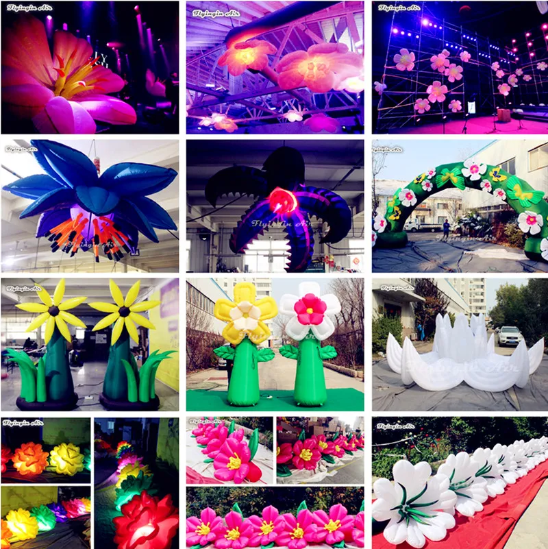 Inflatable flowers