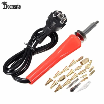 

23pcs 220V 30W Wood Burning Pen Soldering Tool Set Pyrography Kit Brass with Tips