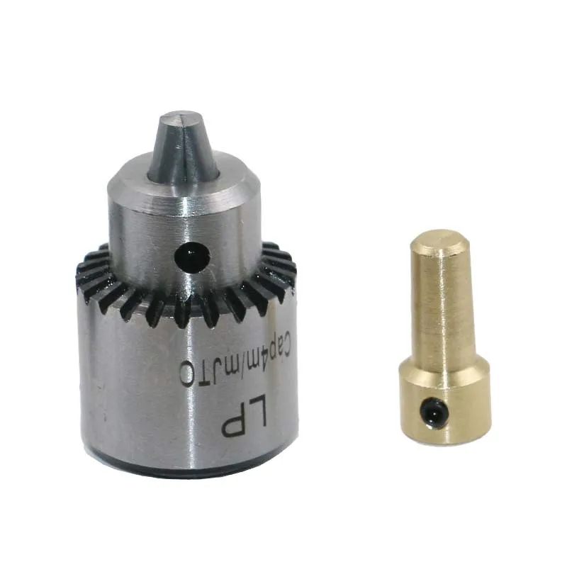 ZtDpLsd Micro Motor Drill Chuck Clamping 0.3-4mm Taper Mounted Drill Chuck With Chuck Key 3.17mm Brass Mini Electric Motor Shaft