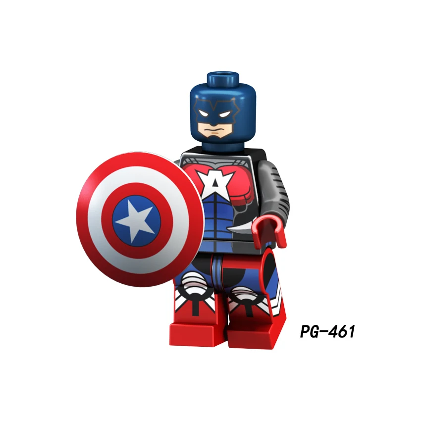 Legoings Marvel Super Heroes Avengers 3 Captain America Action Figures Blocks Toy For Kids Compatible Legoing Technic PG461 Gift