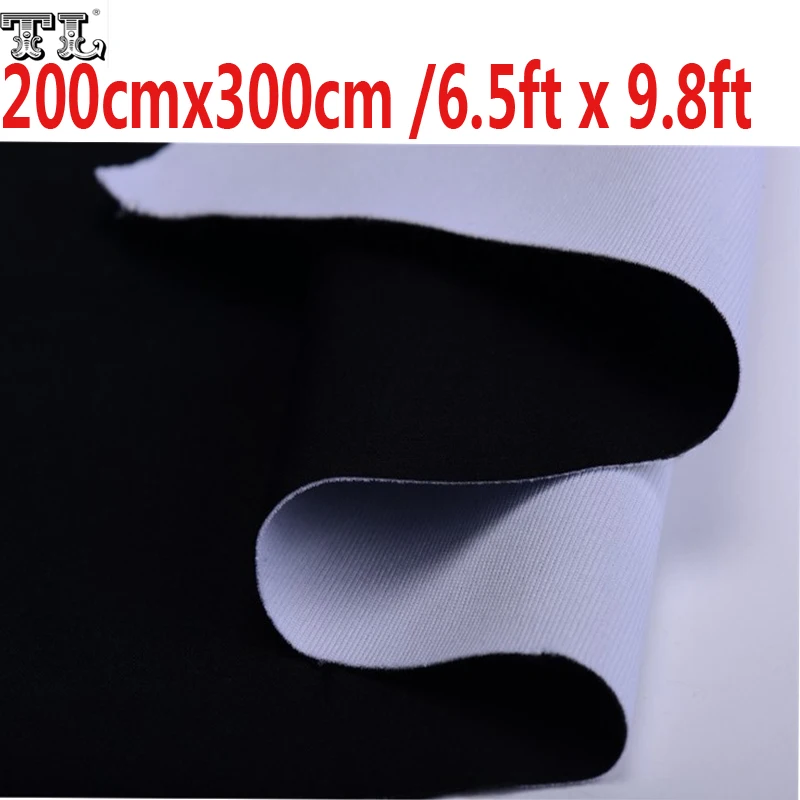 2x3M Double 2 Face Fabric 6 5ft x 9 8ft Background Green Blue Black White Cotton