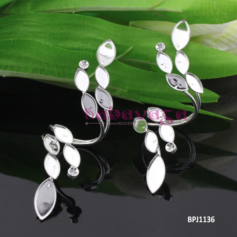 

Jewelry Flower Blank Base Adjustable Ring Base Settings Craft Accessories