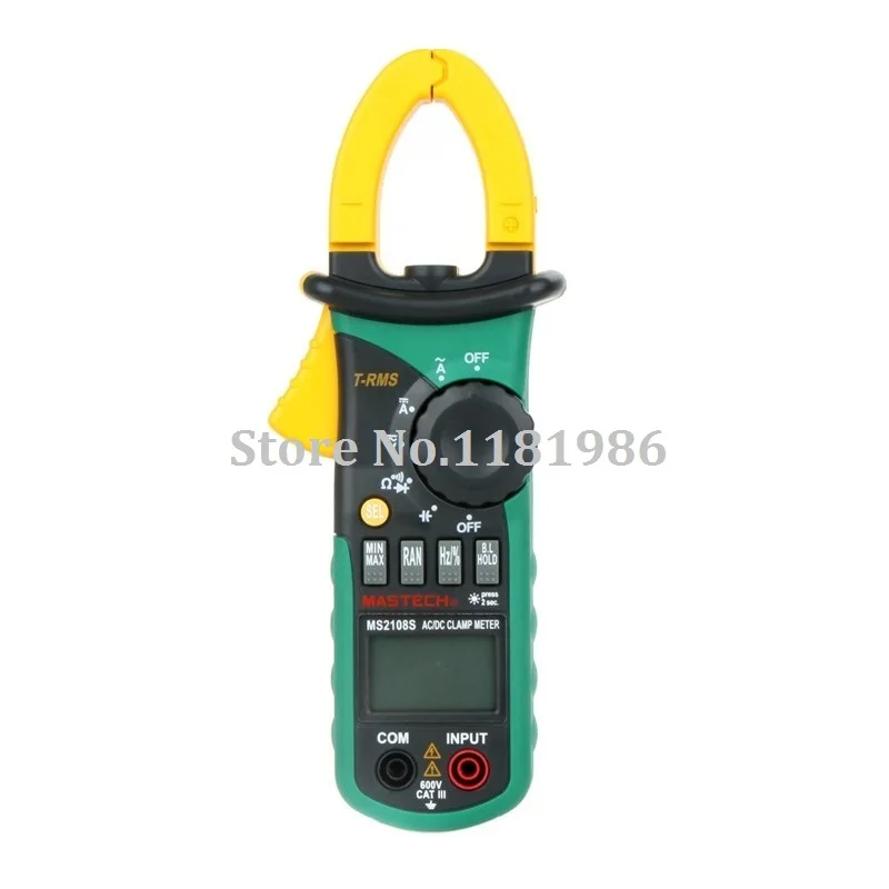 

MASTECH MS2108S True RMS Digital AC/DC Current Clamp Meter Multimeter Capacitance Frequency Inrush Current Tester