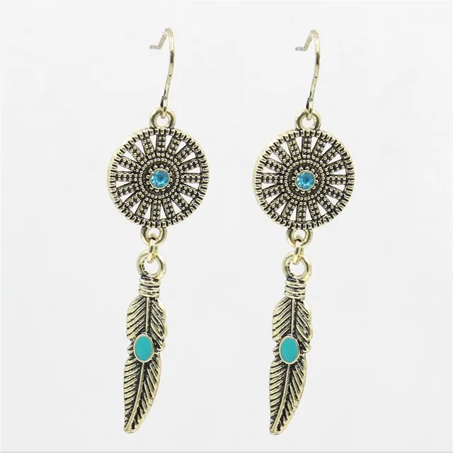 Bohemian Round Earring Women Vintage Leaf Dangle Pendant Drop Bohemian Round Earring Women Vintage Leaf Dangle Pendant Drop Earrings For Club Factory Brincos Penntes