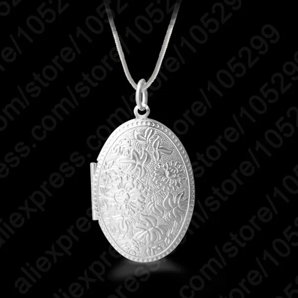 Винтажный фото медальон ожерелье 925 пробы серебряные ювелирные изделия кулон ожерелье женский подарок