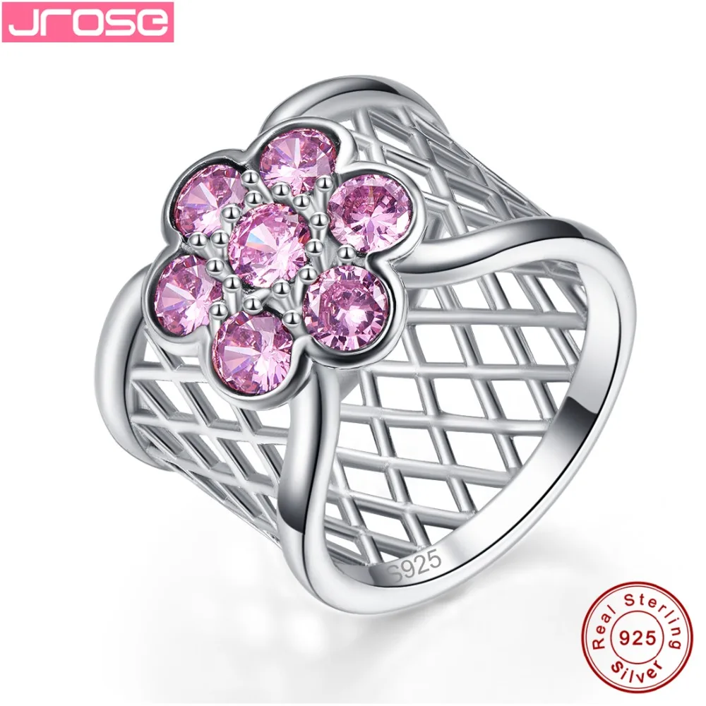 Jrose оптовая продажа 2018New изысканное круглое кольцо с розовым Createdgarnet Cubiz из