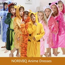 

Anime Cosplay Lounge Women Gilr Robes Warm Winter Pikachu Stitch Pokemon Fancy Dress Knee-Length Pyjamas 03