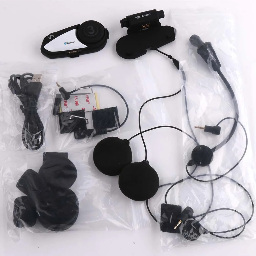 Vimoto V3 Universal Multi-functional GPS 2 Way Radio Motorcycle Helmet Bluetooth Headset For AK550 Yamaha Tmax 530 Xmax 300 MT10 (8)