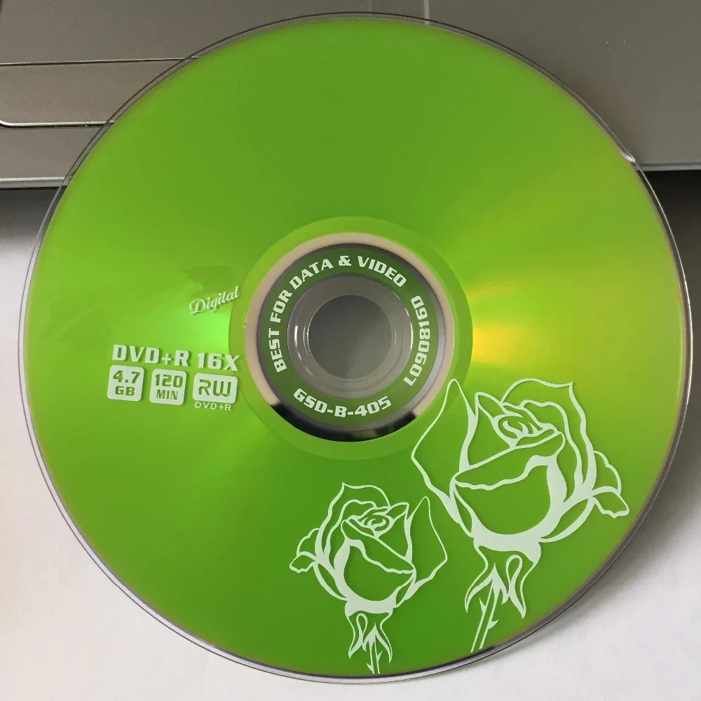Wholesale 25 discs A+ Green Flower 16x 4.7 Blank DVD+R Discin Blank Record & Tape from Consumer